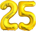 FIROMI 25 Number Balloons Gold Big Foil Mylar 52 Balloon Numbers 40-inch | by Firomi