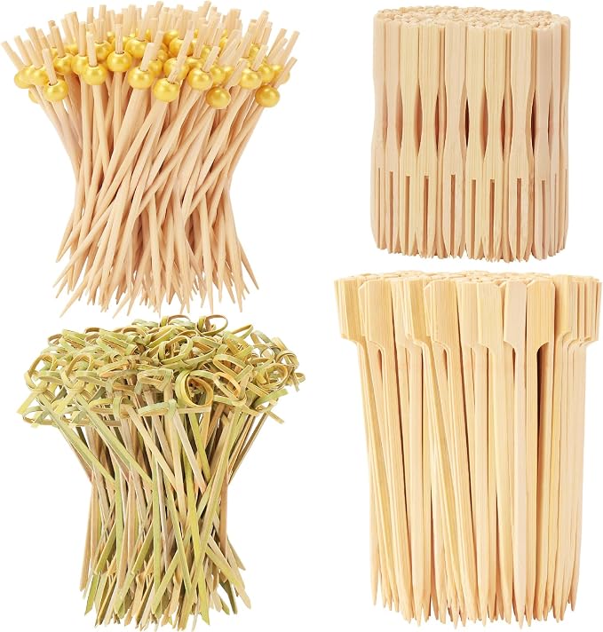 500PCS Cocktail Picks Kit, 4 Styles Fancy Toothpicks by Vicuna+R