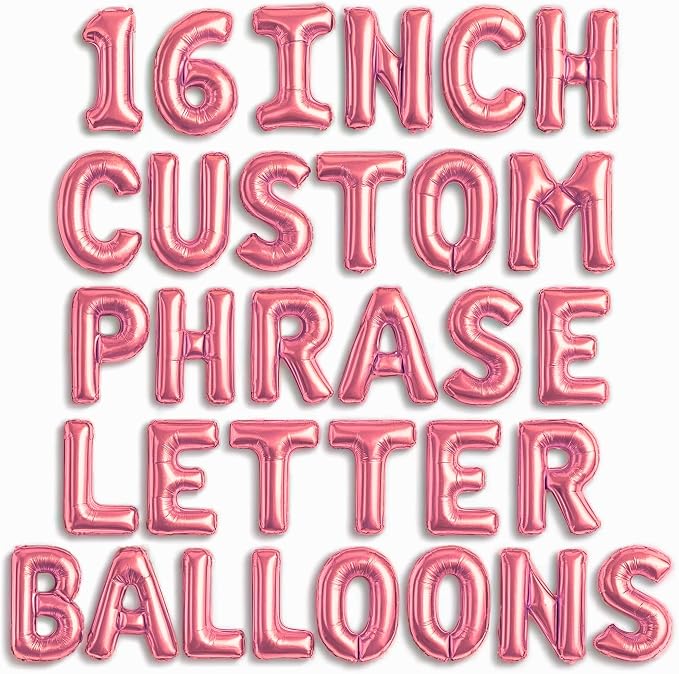 Rose Gold Letter Balloons by GalaSupplies