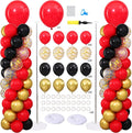 Red Black Gold Balloon Column Stand Kit Set of 2 by ZyloonDecoration