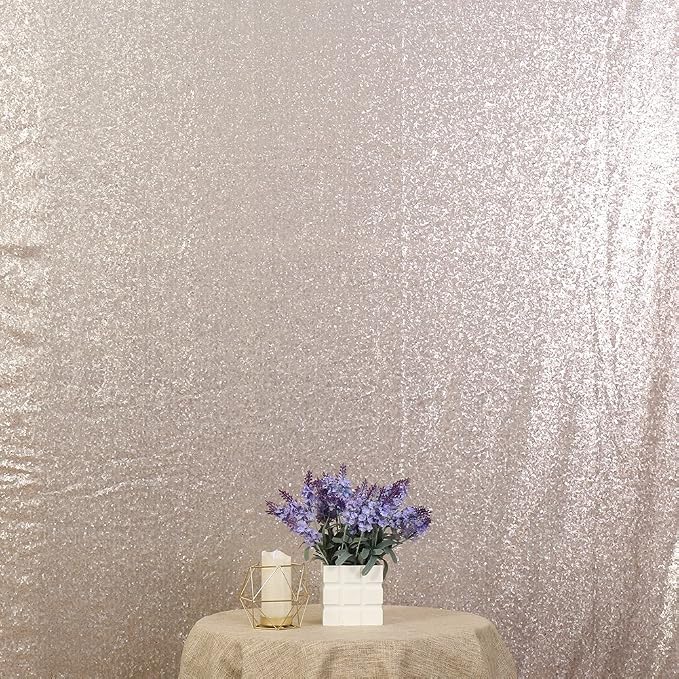 Poise3EHome Champagne Sequin Backdrop, 10Ft x 10Ft Glitter Photography - Image 4