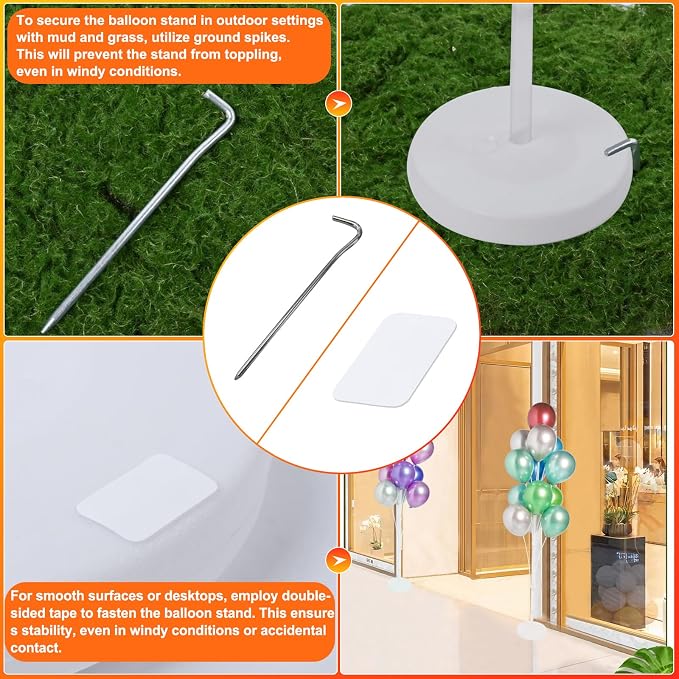 2 Sets of Balloon Stand Kit - 62in Balloon Stands - Image 4