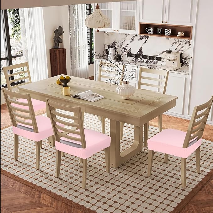 Smiry Waterproof Seat Covers for Dining Room Chairs, No Rear Covers | Stretch - Image 8