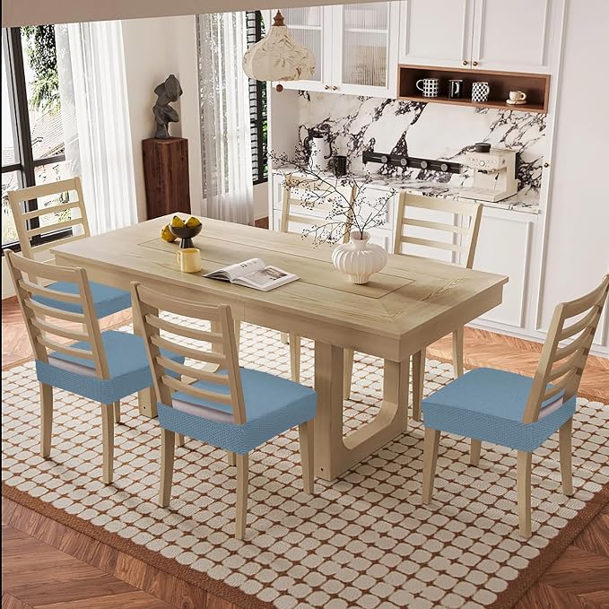 Smiry Waterproof Seat Covers for Dining Room Chairs, No Rear Covers | Stretch - Image 8
