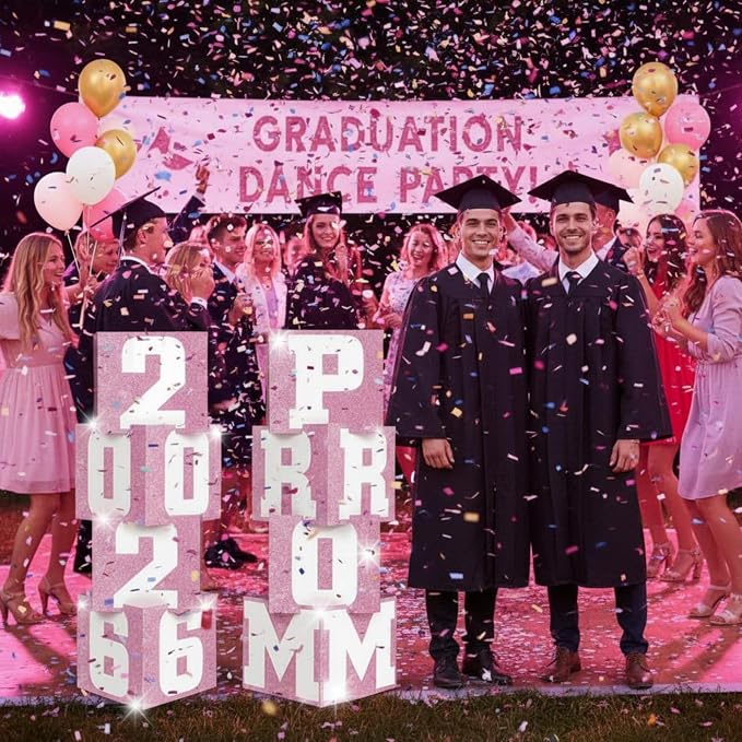 Queekay 8 Pcs Prom Column Standup Photo Booth Decorations 2026 Prom Backdrop - Image 6