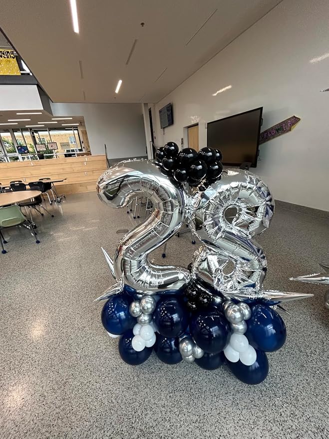 2 Balloon 40 inch Silver Number Balloons - Image 4