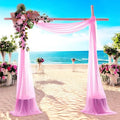MDS Halloween Chiffon Draping Fabric - 2 Panel, 30" Wide x 75ft Long - Sheer Spooky Arbor & Canopy Drapery for Haunted House Backdrops, Party Ceilings, DIY Costumes & Themed Events - Bubblegum Pink