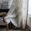 Farmhouse Boho Curtains 63 Inch Length 2 Panels Living Room Semi Sheer Drapes by ENJOYBRIDAL