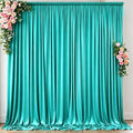 10 ft x 10 ft Wrinkle Free Turquoise Backdrop Curtain by Outpain