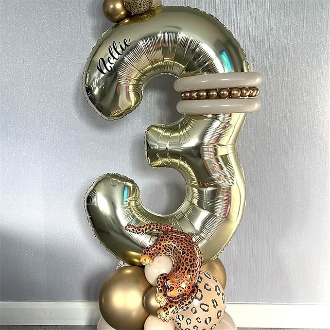 Champagne Gold Number 70 Birthday Balloons, 40 Inch Large Light Gold Foil - Image 6