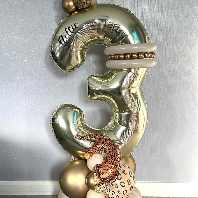 80th Birthday Balloons Champagne Gold - Image 5