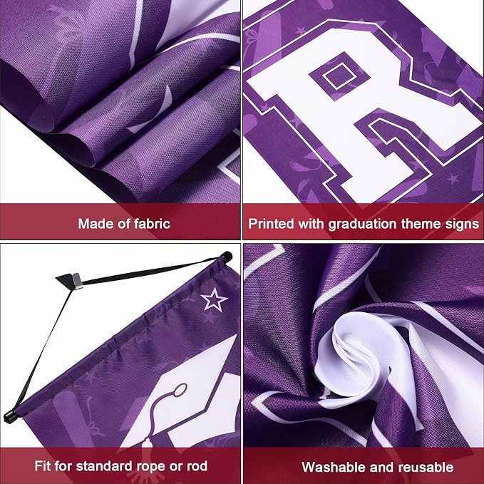 Moukeren 3 Pieces 2026 Graduation Party Decorations Graduation Porch Sign Class - Image 3