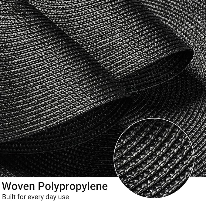 FunWheat Round Braided Placemats Set of 4 Table Mats - Image 3