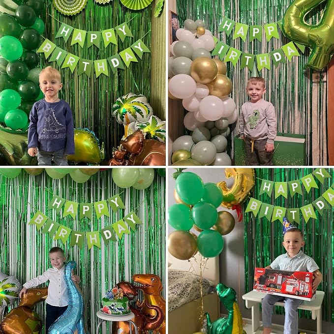 Pre-Strung Green Happy Birthday Banner Signs Party Decorations - Image 8