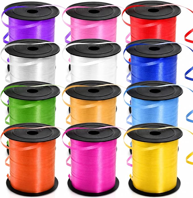 12 Roll 9000ft Curling Ribbons, 1/5 Inch Balloon String by YIMITEE
