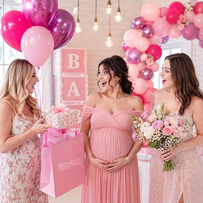 Pink Balloons, Metallic Pink, Light Pink Balloons - Image 7