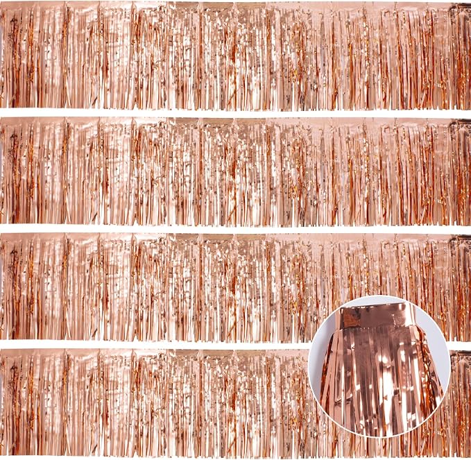 Rose Gold Party Decorations 4Pack 48FT by YUKL