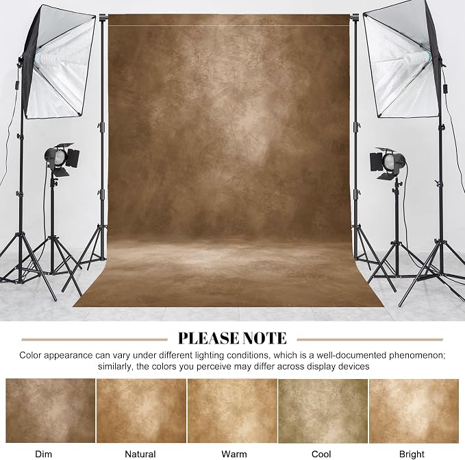 Abstract Photography Backdrop for Photoshoot 8x10ft, Dark Brown, No Stand | - Image 7