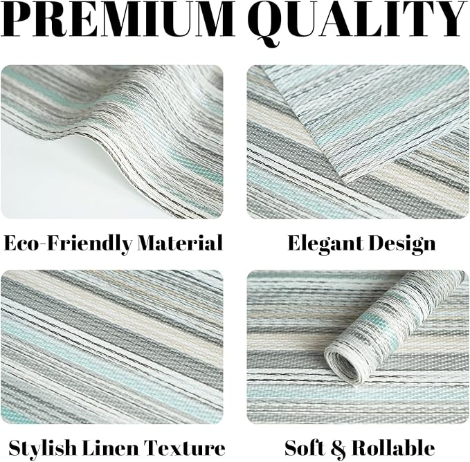 Placemats Set of 4 Vinyl/Plastic Woven Place Mats - Image 2