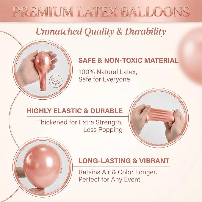 HIINS Rose Gold Black Balloon Column Kit Set of 2 - Image 7