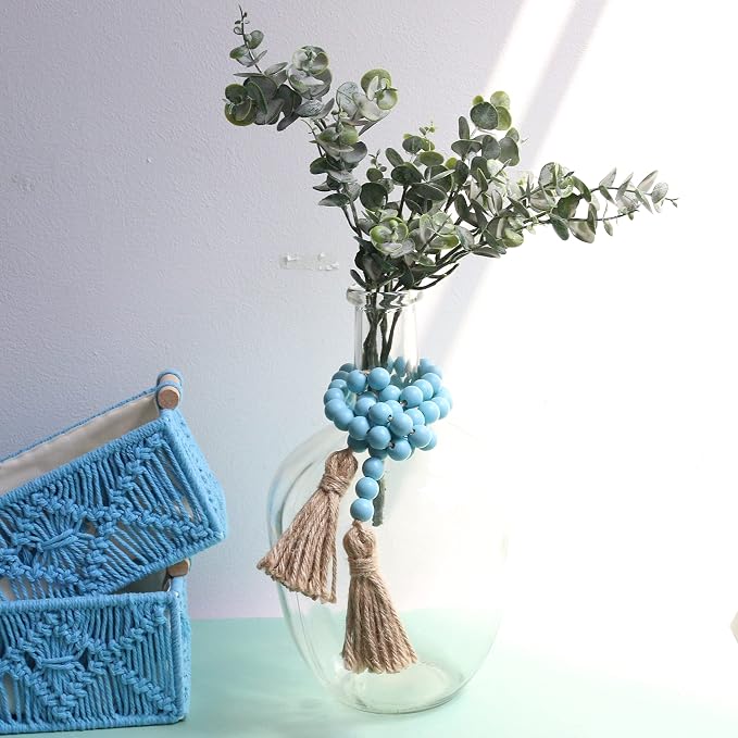 Meplait 39in Wood Bead Garland, Farmhouse Beads - Image 2