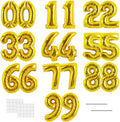 TONIFUL 20 Pcs Number Balloon 2 Set 16 Inch Fat Gold 0-9 Numbers Balloons | by TONIFUL
