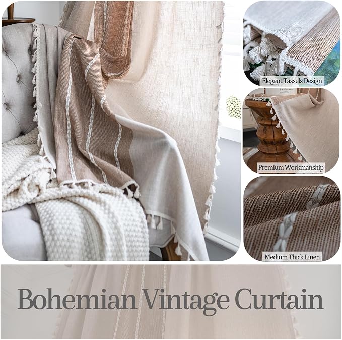 Sutuo Home Boho Curtains 90 inches - Image 2