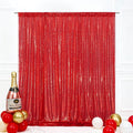 Eternal Beauty Red 3mm Sequin Backdrop 10x10 Ft by EternalBeauty