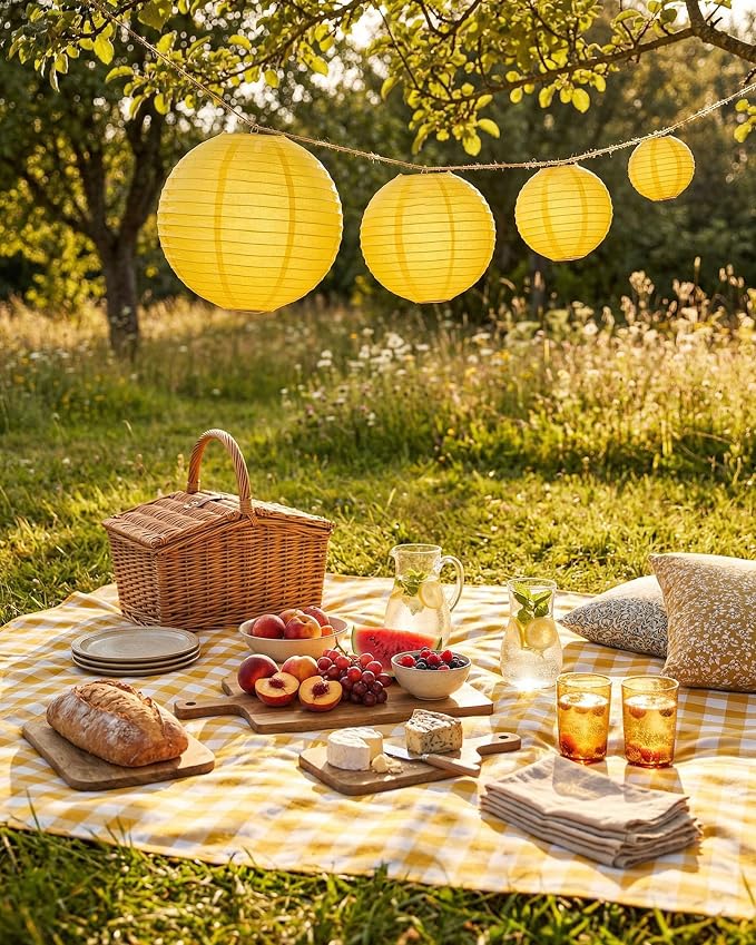 Treela 48 Pcs Paper Lanterns Party Decorations Chinese Lanterns Round Paper - Image 4