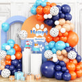 Orange Blue Beige Balloons Garland Kit by Adorely