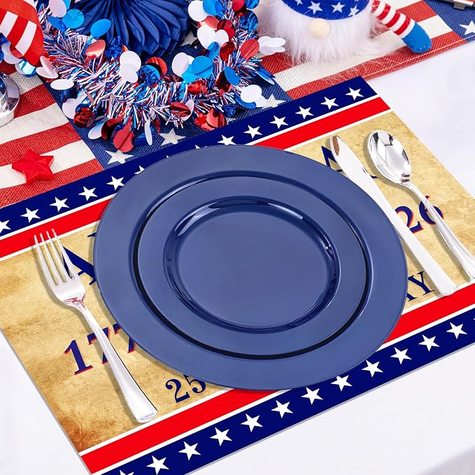 50Pcs Patriotic Paper Placemats Disposable 11x16 Inch Vintage Table Mats | - Image 3