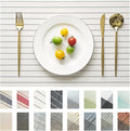 Placemats Set of 6 Vinyl/Plastic Woven Place Mats by Unknown