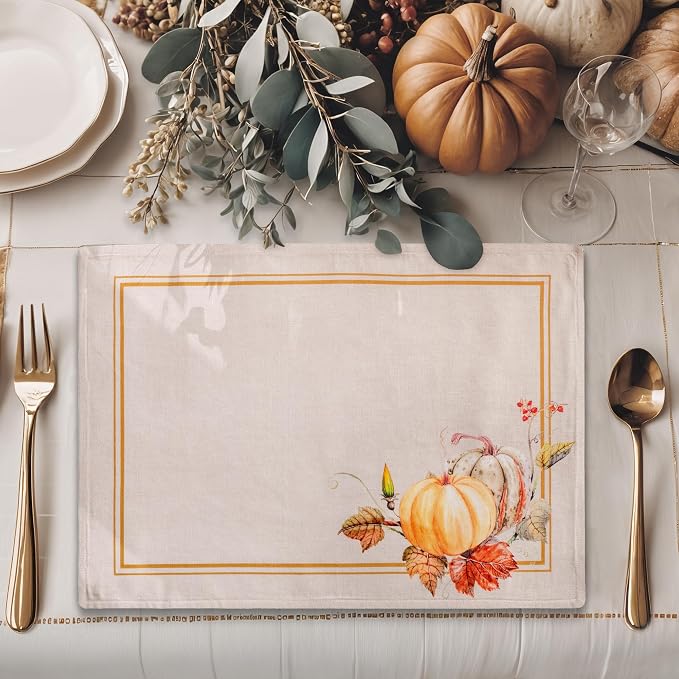 Maison d' Hermine Placemats Set of 4 Reusable 100% Cotton | Cloth Place Mats - Image 5