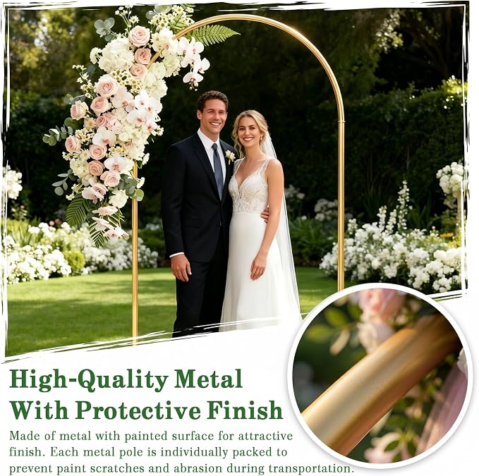 Metal Arch Backdrop Stand 6.6FT: Wedding Arch Frame - Image 2