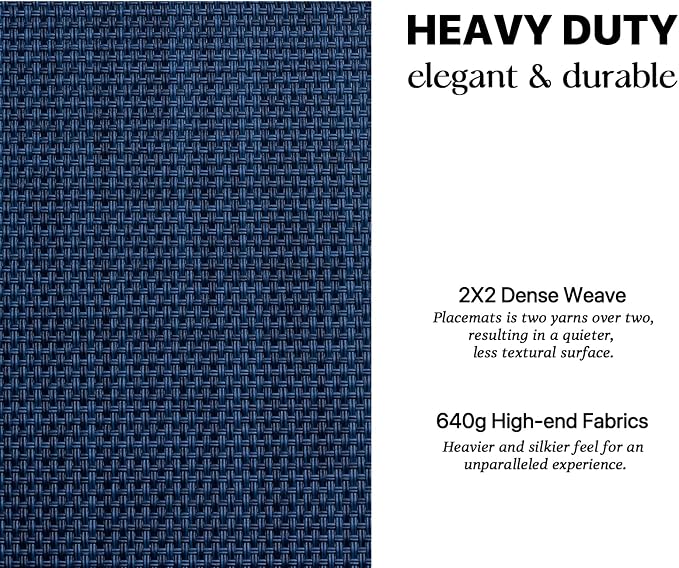 LEXMORE Placemats Set of 8 Vinyl/Plastic Woven Place Mats - Image 3
