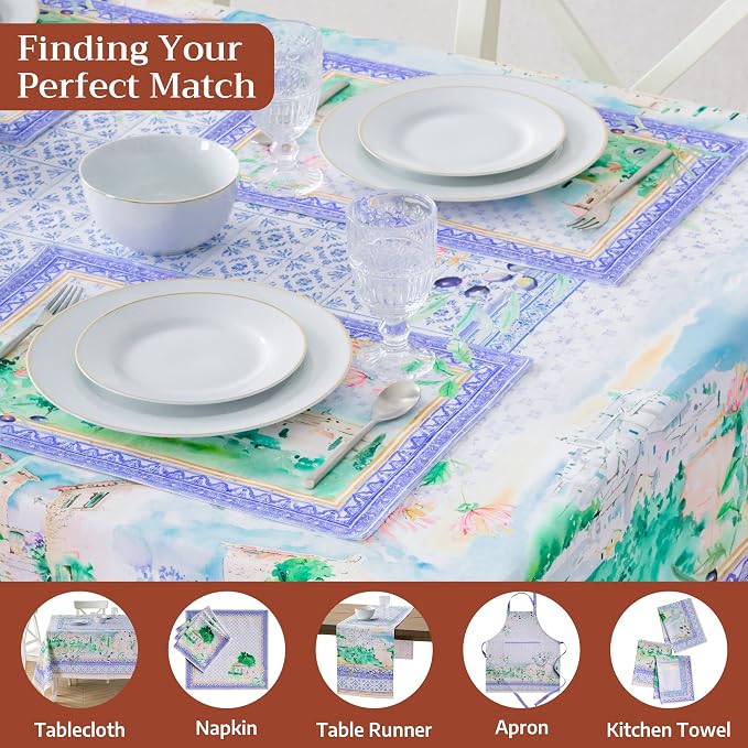 Maison d' Hermine Placemats Set of 4 Reusable 100% Combed Cotton | Cloth Place - Image 7