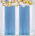 Poise3EHome Baby Blue Sequin Backdrop Curtain,2pcs 2FTx8FT Glitter Panels for Birthday Party Baby Shower Wedding Christmas Thanksgiving Holiday Festival Decor