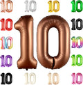 KatchOn Coffee Brown 10 Balloon Number 40 Inch | Coffee Number 10 Balloon by KatchOn