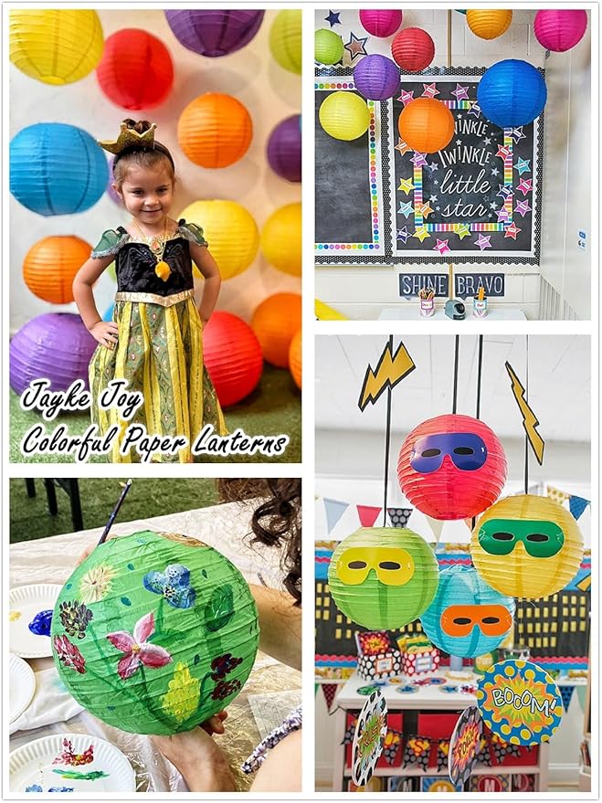 15pcs Colorful Paper Lanterns for Outdoor Indoor Party Decoration - Image 4