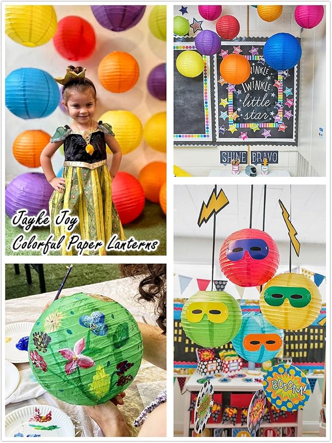 15pcs Colorful Paper Lanterns for Outdoor Indoor Party Decoration - Image 4