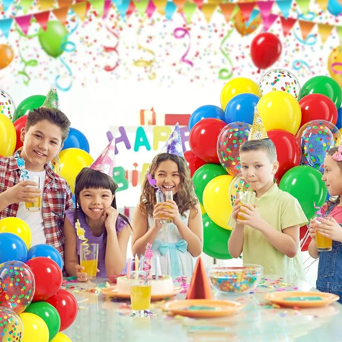 BAUANOOY Red Yellow Blue Green Balloons - Image 4