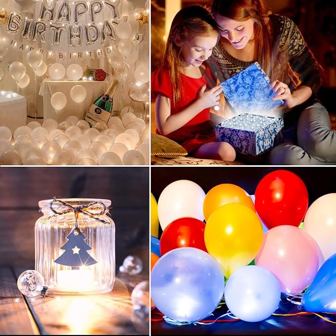 100pcs LED Purple Balloon Light, Round Led Mini LED Lights - Image 6
