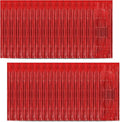 30 Pack Red Foil Fringe Curtain Backdrop, 3.3x8.2 Feet Metallic Tinsel Streamer by LITLANDSTAR