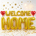 TONIFUL 2 Size Gold WELCOME HOME Foil Letter Balloons Banner Decorations | by TONIFUL
