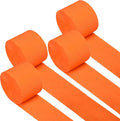 4 Orange Streamers, 382ft Pack of Crepe Paper Party Decorations | Each roll is by CaptainD%C3%A9cor