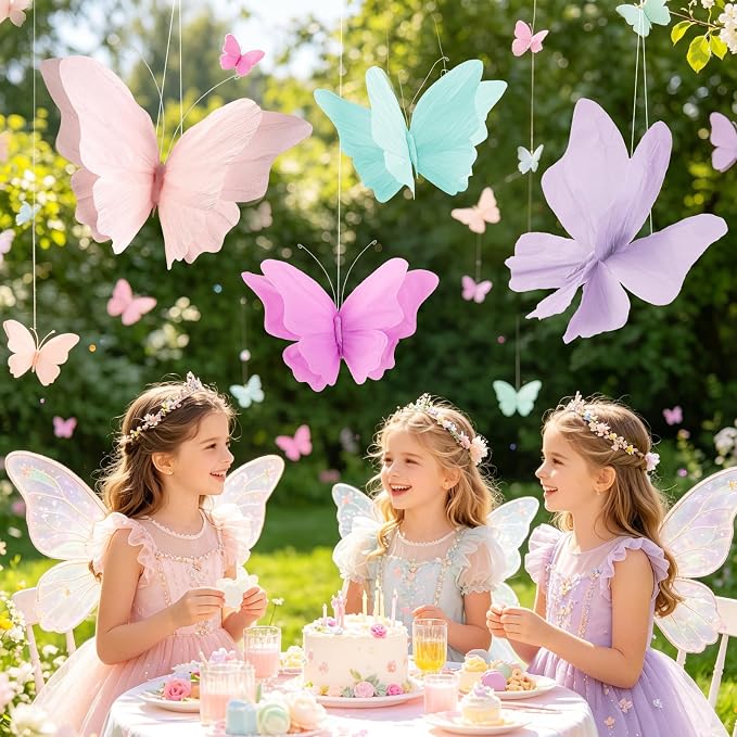 3D Hanging Butterfly Decorations, Butterfly Birthday Party Decorations - Image 5