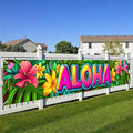 HOMETITUTE Luau Party Decorations Aloha Hawaiian Fence Banner 118 x 20 Inch | by HOMETITUTE