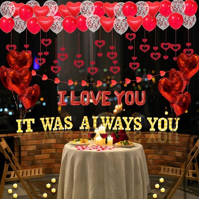 It Was Always You Light Up Letters Proposal Decorations - Image 7