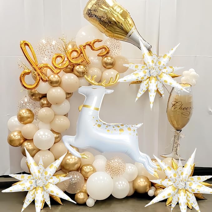 3Pcs Platinum Polka Dot Explosion Pointed Star Foil Balloons32-inch/Elegant - Image 6