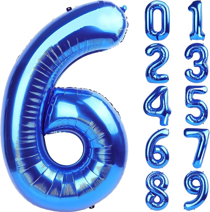 Number Balloons Navy Blue Balloons by United-UnicornsParty